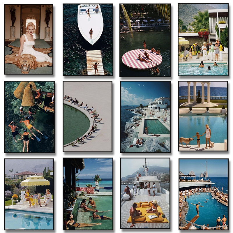 Badminton Poster - Slim Aarons Speedboat Landing Pool Party