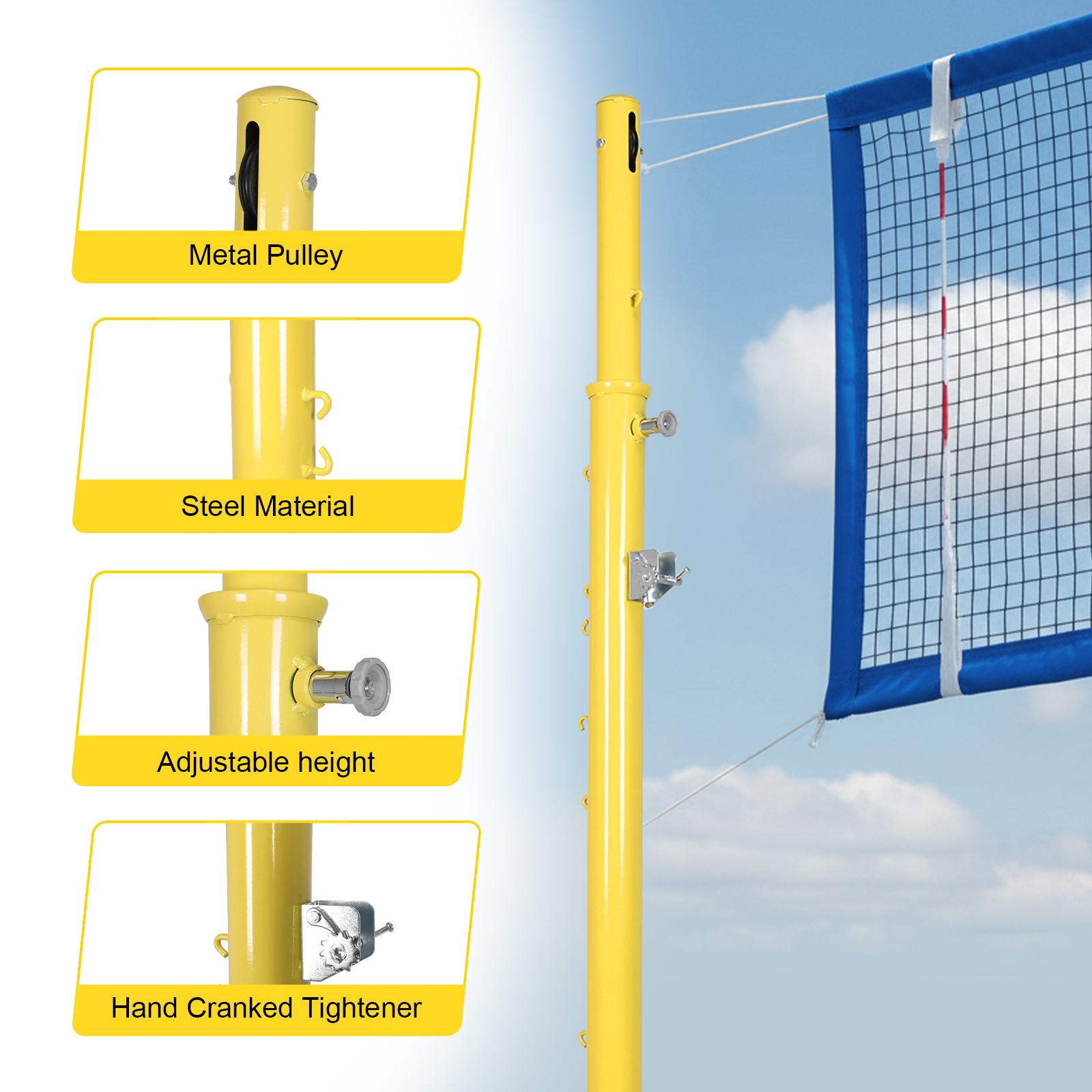 Badminton Netting - Entertainment Badminton Net Stand Ground Inserted