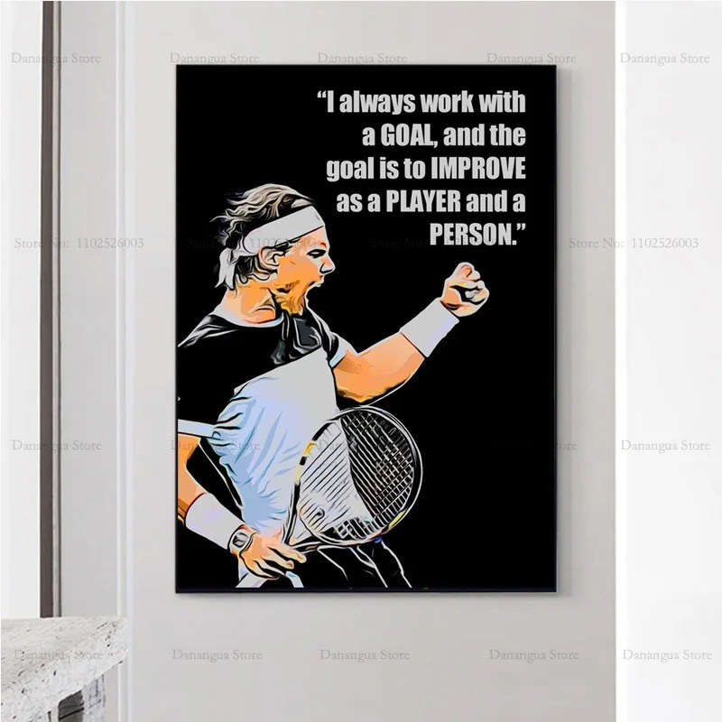 Rafaels New Quotes Nadals Tenn - Badminton Poster recensie en prijs