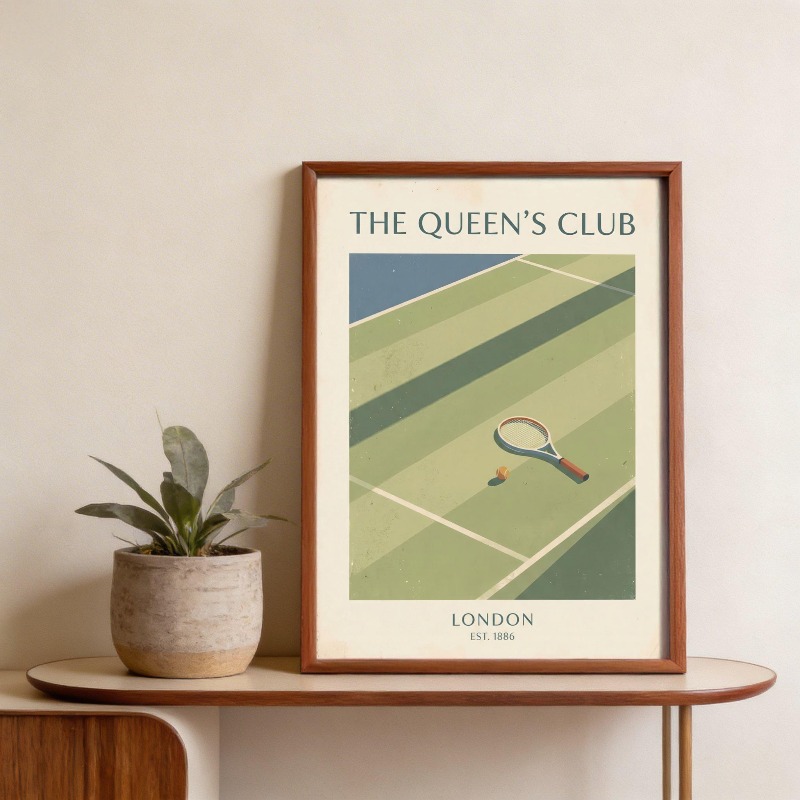 Vintage Tennis Basketball Wall - Badminton Poster recensie en prijs