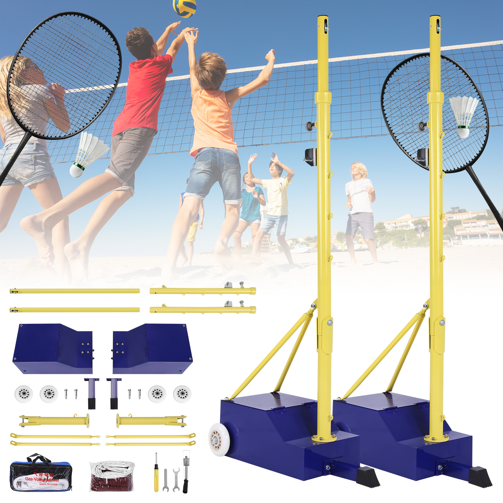 Volleyball Poles Heavy Duty Ba - Badminton Netting recensie en prijs