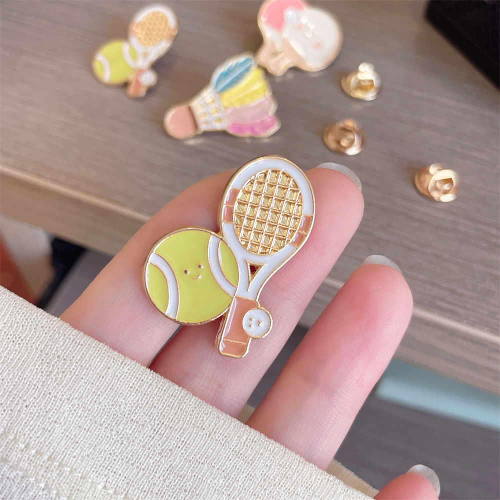 Zinc Alloy Brooches Stylish Ba - Badminton Vector recensie en prijs