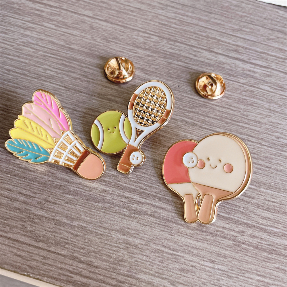 Zinc Alloy Brooches Stylish Ba - Badminton Vector recensie en prijs