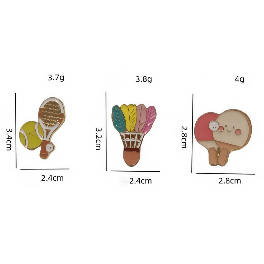 Zinc Alloy Brooches Stylish Ba - Badminton Vector recensie en prijs