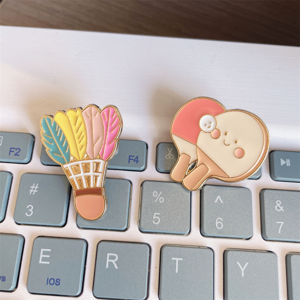 Zinc Alloy Brooches Stylish Ba - Badminton Vector recensie en prijs