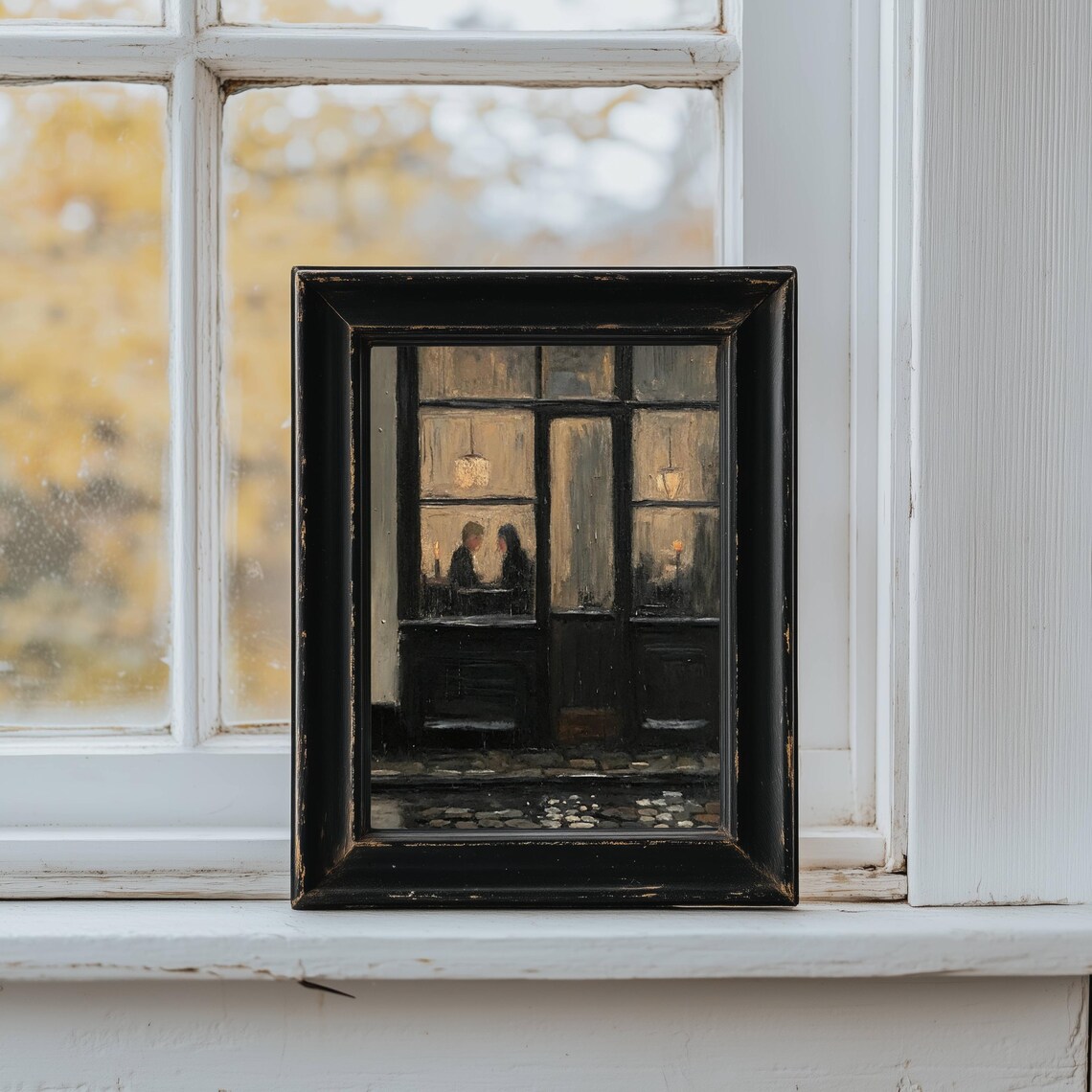 Romantic Café Window Art Canva - Badminton Poster recensie en prijs
