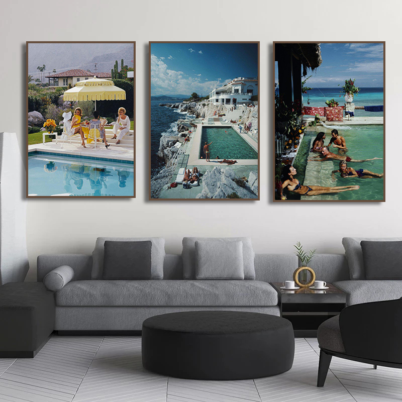 Slim Aarons Speedboat Landing  - Badminton Poster recensie en prijs