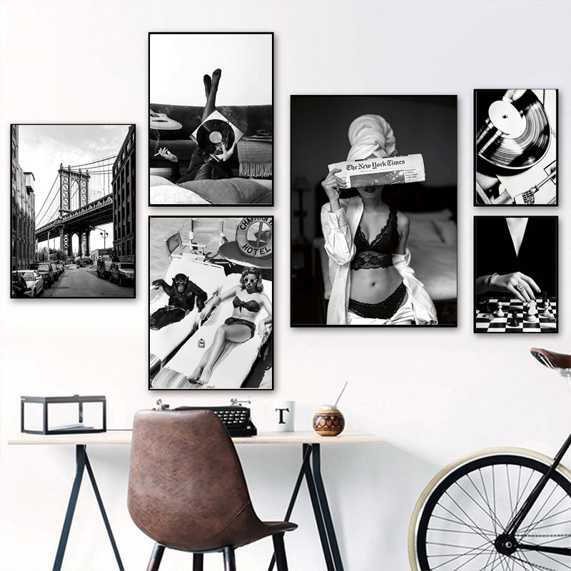 Black and White Vintage Wall A - Badminton Poster recensie en prijs