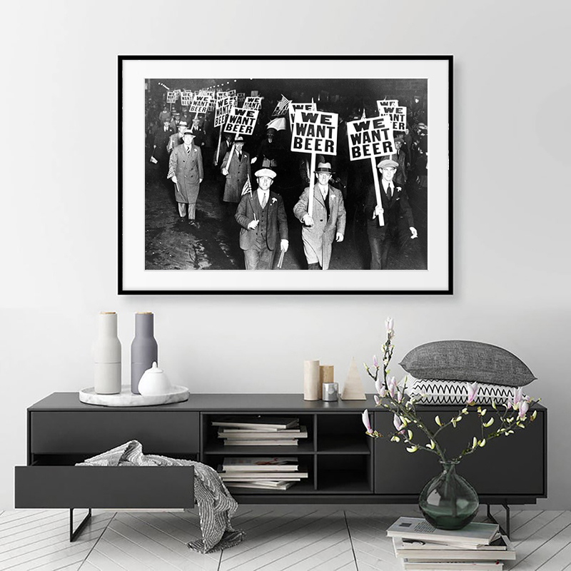 Black and White We Want Beer P - Badminton Poster recensie en prijs