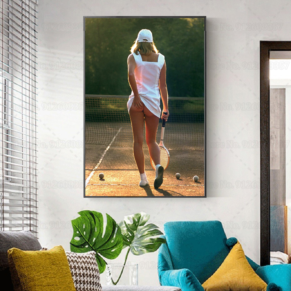 Sexy Tennis Girl Poster Sunset - Badminton Poster recensie en prijs