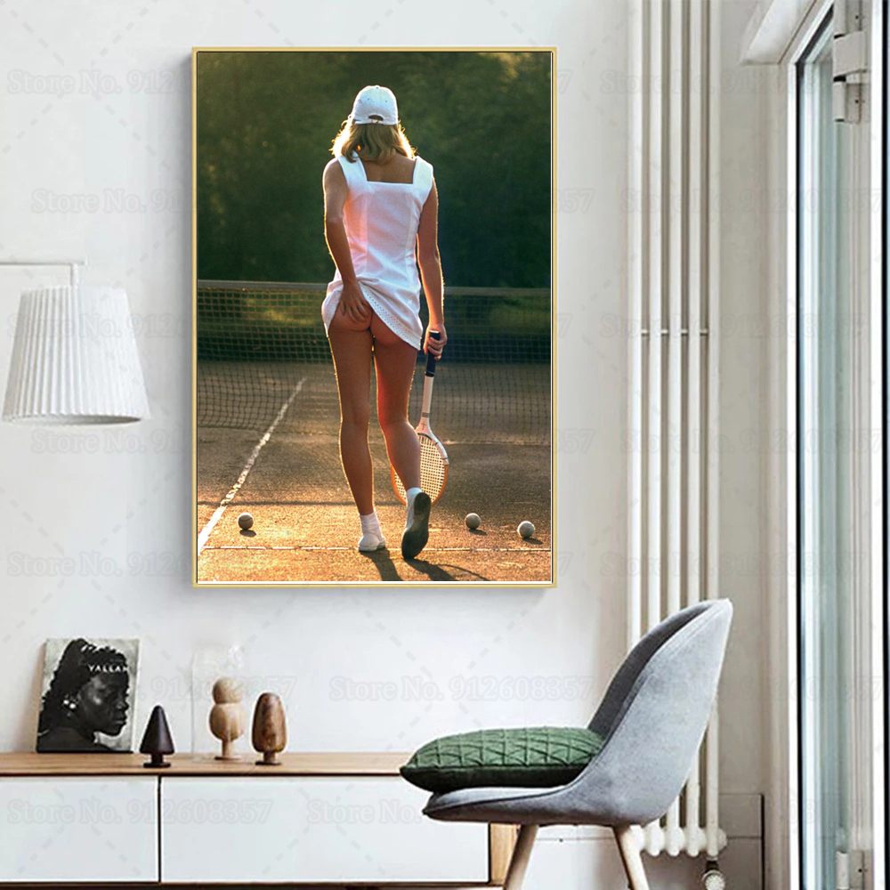 Sexy Tennis Girl Poster Sunset - Badminton Poster recensie en prijs