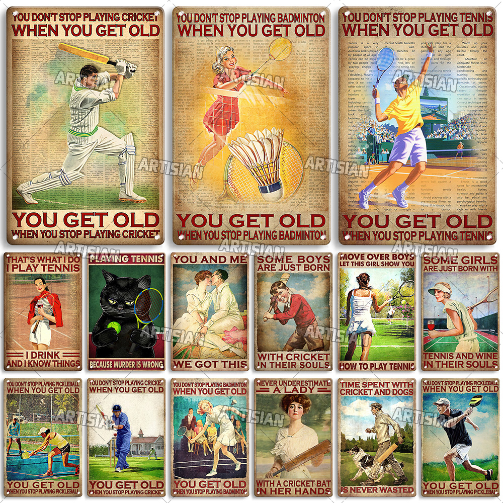 Artisian SPORT Metal Sign Tenn - Badminton Poster recensie en prijs