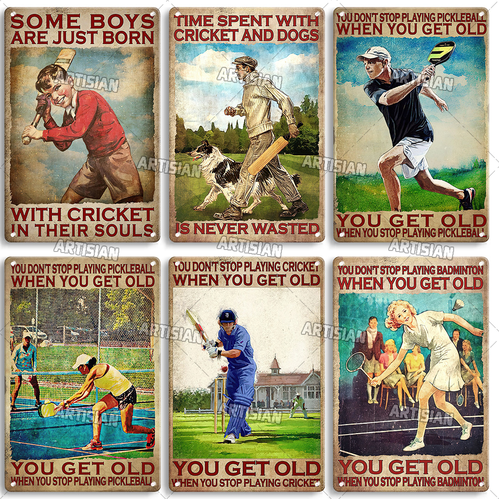 Artisian SPORT Metal Sign Tenn - Badminton Poster recensie en prijs