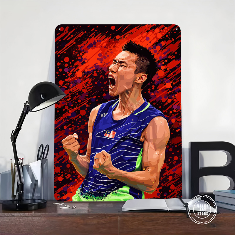 Badminton Player Celebrating V - Badminton Poster recensie en prijs