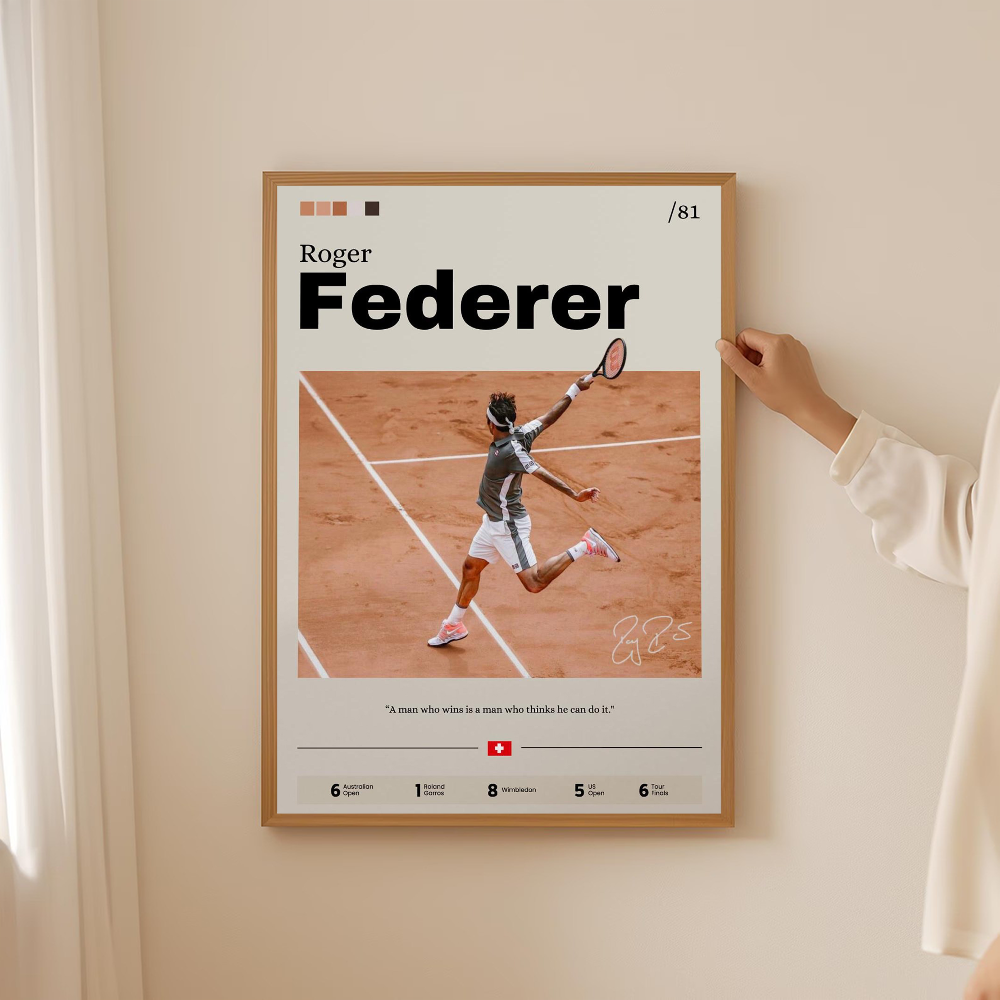 Tennis star Federer Alcaraz Po - Badminton Poster recensie en prijs