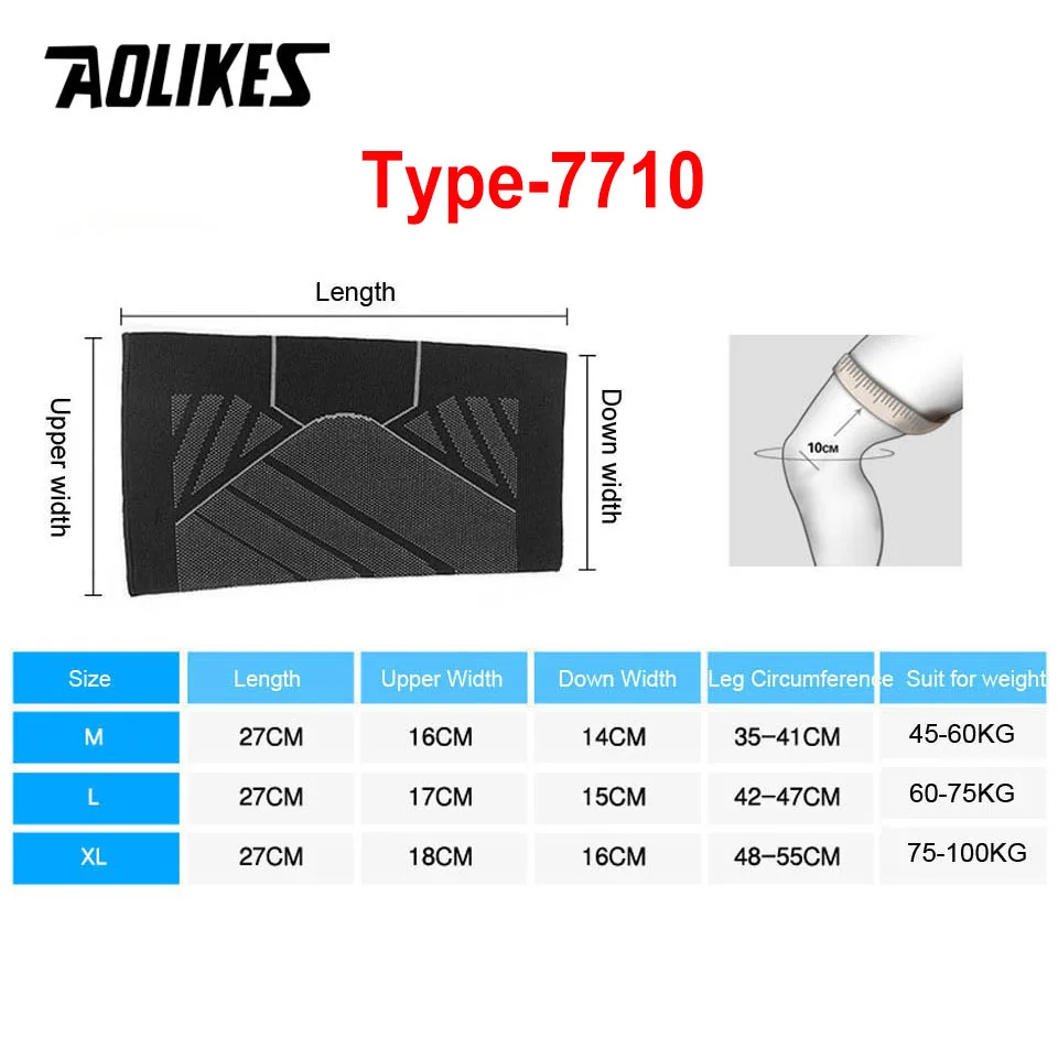 AOLIKES 1PCS Sports Compressio - Knee Brace Badminton recensie en prijs